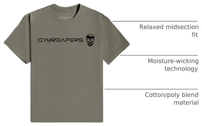 Gymreapers Moisture Wicking Short Sleeve T-Shirt for Men - Crew Neck Workout Shirts - Casual Gym Cotton Everyday Tee