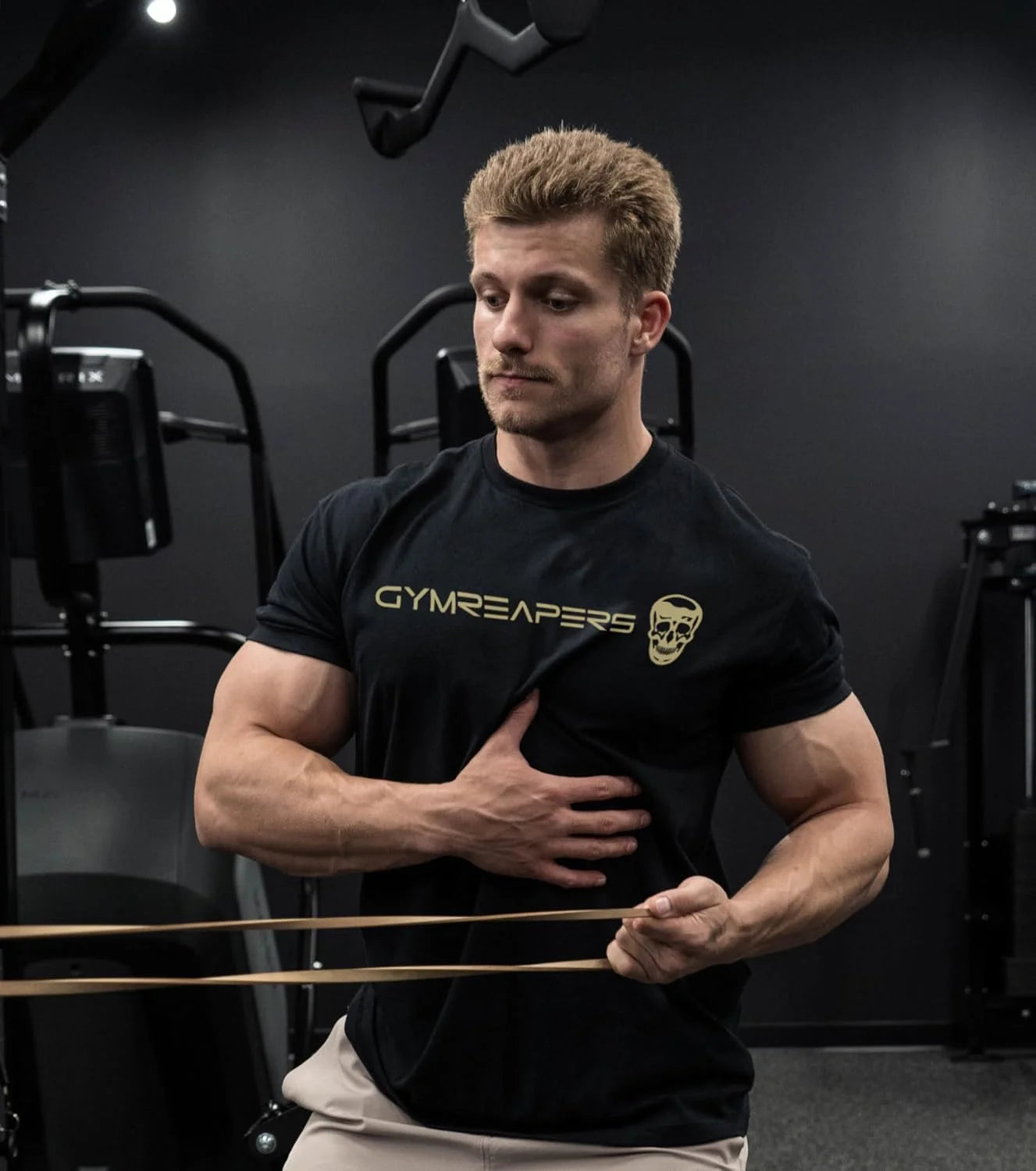 Gymreapers Moisture Wicking Short Sleeve T-Shirt for Men - Crew Neck Workout Shirts - Casual Gym Cotton Everyday Tee