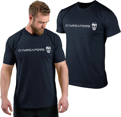 Gymreapers Moisture Wicking Short Sleeve T-Shirt for Men - Crew Neck Workout Shirts - Casual Gym Cotton Everyday Tee