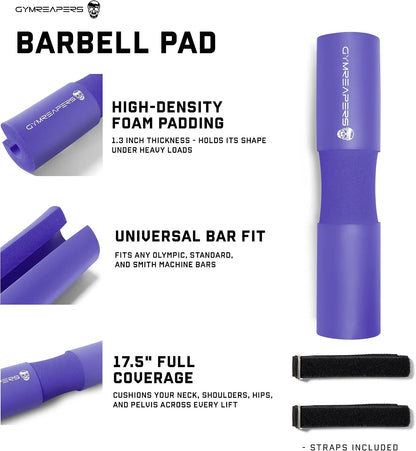 Gymreapers Barbell Squat Pad - Protective Bridge Pad For Hip Thrust, Squats, Lunges - Hip Support, Neck Protection For Bar