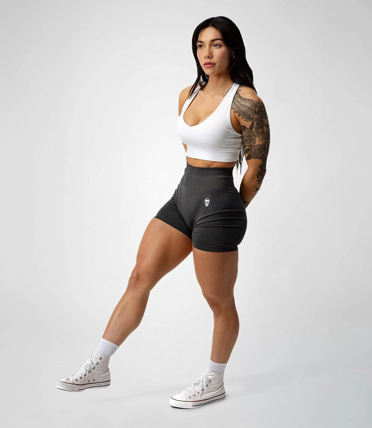 Gymreapers Infinity Seamless Workout Shorts High Waist Biker Shorts for Women Athletic Gym Running Pilates Yoga Sport Short