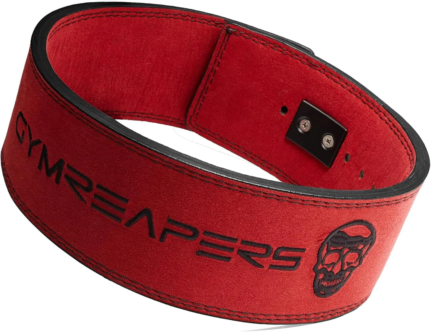 Gymreapers 10MM Lever Weightlifting Belt Leather Adjustable Heavy Duty Buckle Belt, IPF Approved for Powerlifting, Weightlifting, and Strength Training