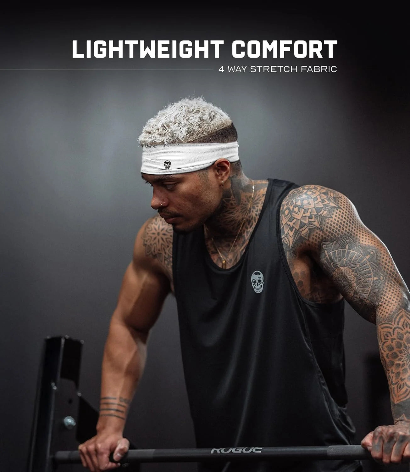 Gymreapers Workout Headbands for Men & Women-Comfortable Sweat Absorbing Band to Keep Hair Back During Running Sports Gym Cycling and Outdoor Activities