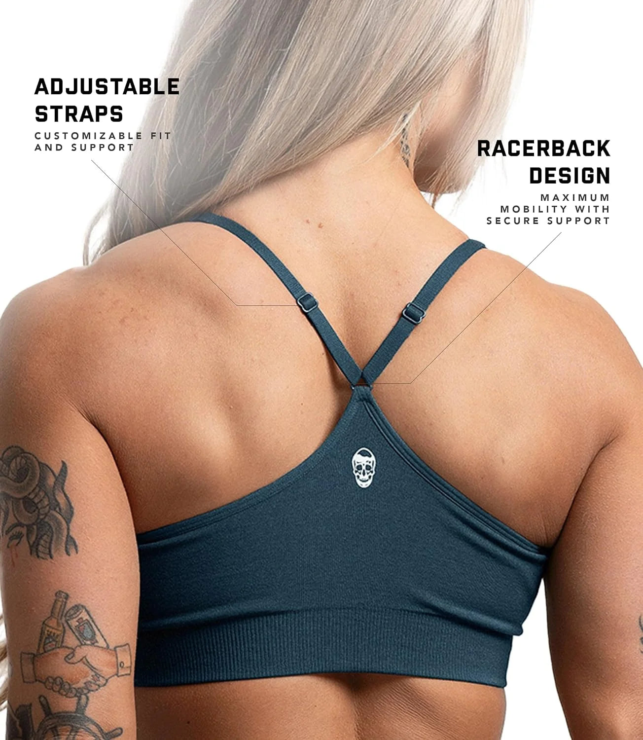 Gymreapers Seamless Sports Bra for Women - Wireless Compression Padded Supportive Bras for Gym, Yoga, & Fitness