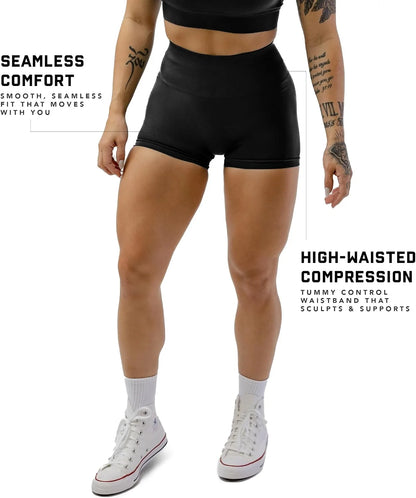 Gymreapers Athletic Shorts for Women - Seamless Butt Lifting Tummy Control Running Shorts for Yoga, Biker, Gym Workout Squat