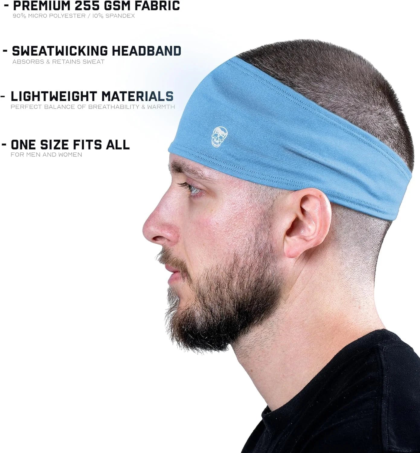 Gymreapers Workout Headbands for Men & Women-Comfortable Sweat Absorbing Band to Keep Hair Back During Running Sports Gym Cycling and Outdoor Activities