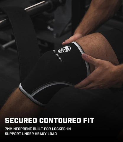 Knee Sleeves (1 Pair) Free Gym Bag - Knee Sleeve & Compression Brace for Squats, Fitness, Weightlifting, and Powerlifting - Gymreapers 7MM Sleeve Pair - For Men & Women - 1 Year Warranty (Small)