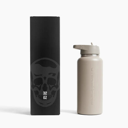 Gymreapers Insulated Water Bottle with Straw - 32 OZ Stainless Steel Water Bottles - BPA Free Metal Double Wall Vacuum Cold Hot Leakfree Flask Jug For Travel, Sports, Gym, School & Workout