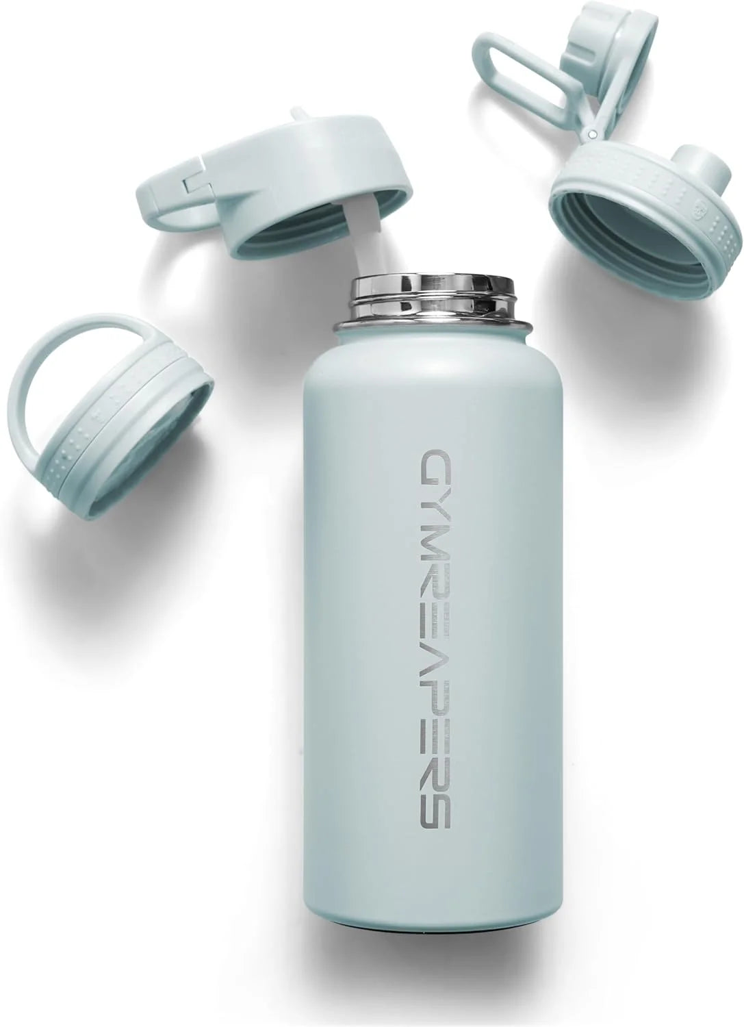 Gymreapers Insulated Water Bottle with Straw - 32 OZ Stainless Steel Water Bottles - BPA Free Metal Double Wall Vacuum Cold Hot Leakfree Flask Jug For Travel, Sports, Gym, School & Workout