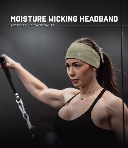 Gymreapers Workout Headbands for Men & Women-Comfortable Sweat Absorbing Band to Keep Hair Back During Running Sports Gym Cycling and Outdoor Activities