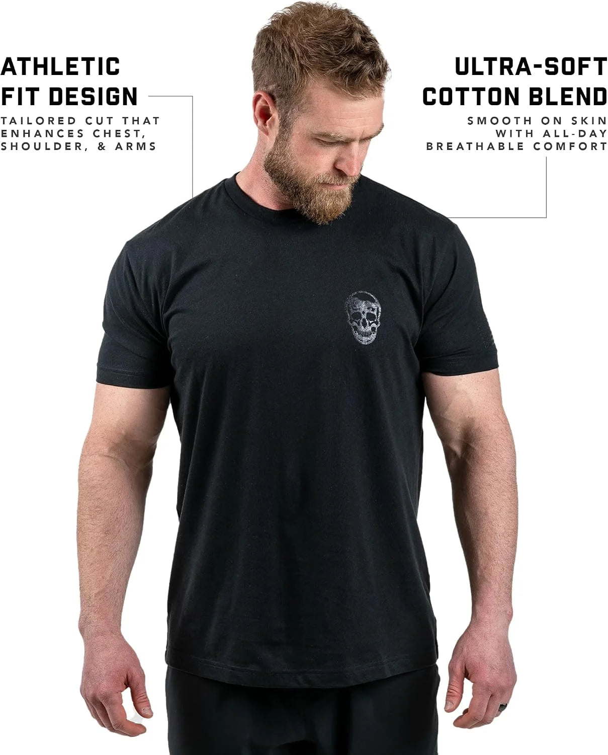 Gymreapers Valor Moisture Wicking T-Shirts for Men - Short Sleeve Workout Gym Shirts - Running Athletic Tees & Dry Fit Tshirt