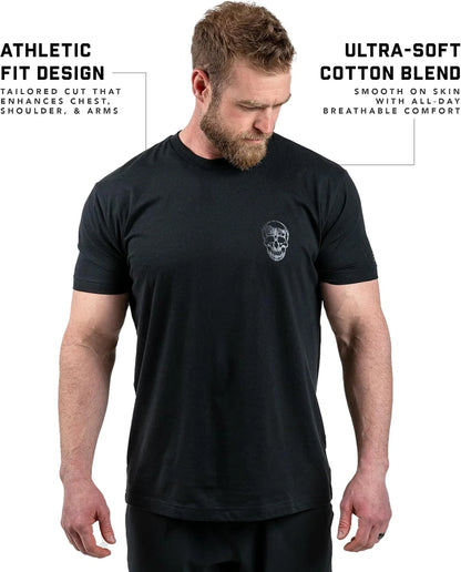 Gymreapers Valor Moisture Wicking T-Shirts for Men - Short Sleeve Workout Gym Shirts - Running Athletic Tees & Dry Fit Tshirt