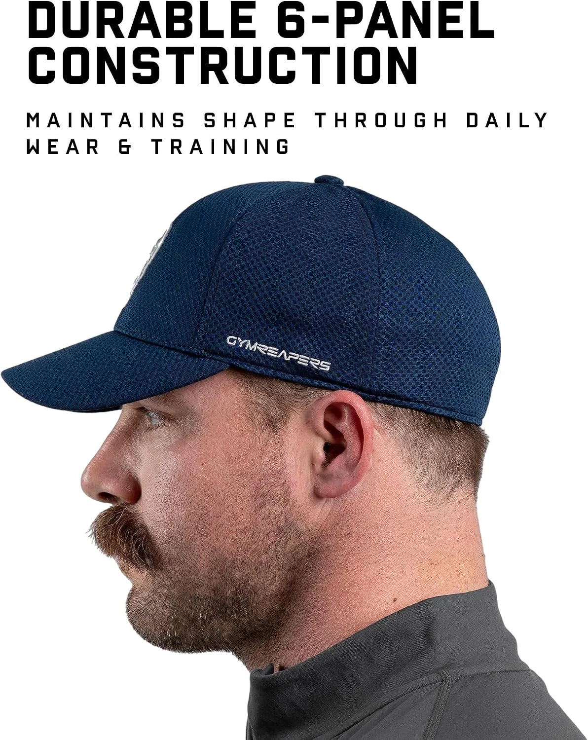 Gymreapers Baseball Hats and Caps for Men| Fitted Hats for Running, Workout, Gym & Outdoor Sports| Moisture Wicking Adapt Cap
