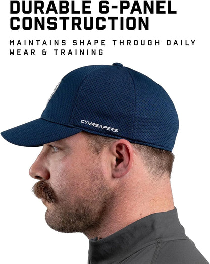 Gymreapers Baseball Hats and Caps for Men| Fitted Hats for Running, Workout, Gym & Outdoor Sports| Moisture Wicking Adapt Cap