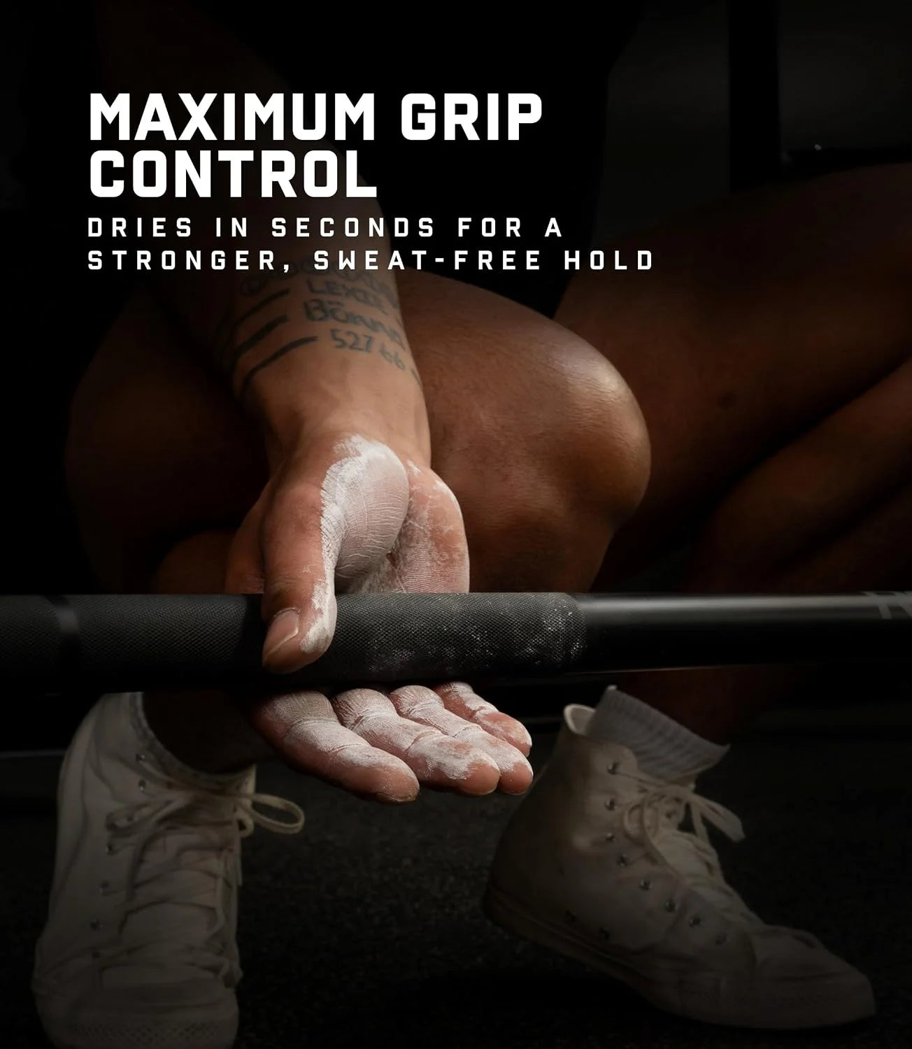 Gymreapers Liquid Chalk - Gym Chalk for Weightlifting, Powerlifting, Gymnastics, Rock Climbing, Tennis - Long Lasting Mess Free Sweat Resistant Workout Chalk