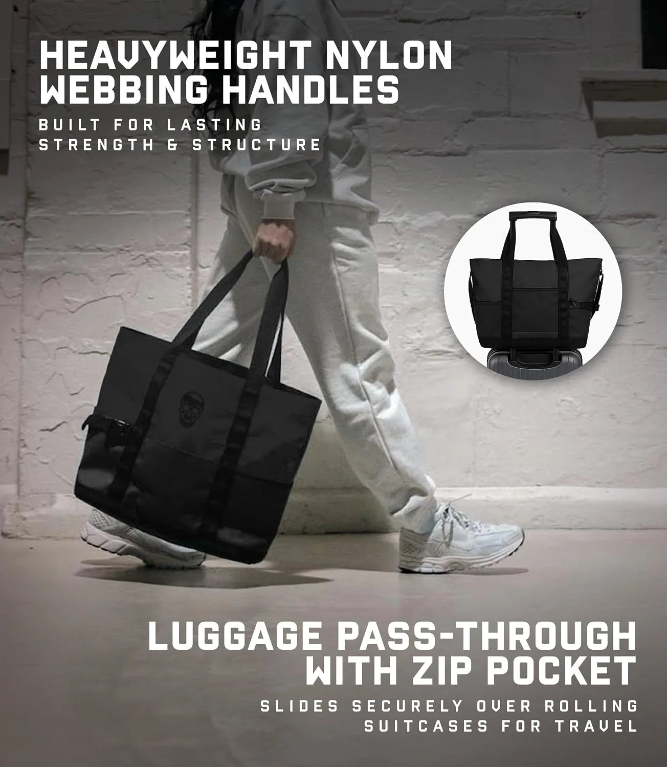Gymreapers Laptop Tote Bag for Women - 22.5L Waterproof Tote Bag with Zipper for Travel & Gym