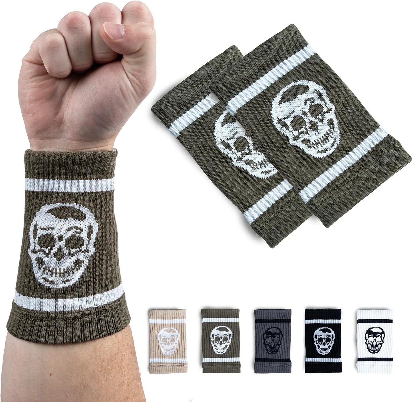 Gymreapers Sweat-Wicking Wrist Sweatbands – Breathable Cotton-Blend Athletic Wristbands for Gym, Tennis, Basketball, Running – Non-Slip, Durable Workout & Training Gear