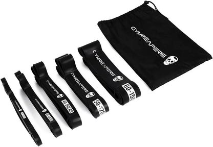 Gymreapers Resistance Bands for Working Out – Elastic Pull Up Exercise Assistance Bands Set for Powerlifting, Stretching, WOD, Strength Training – for Men & Women