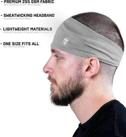 Gymreapers Workout Headbands for Men & Women-Comfortable Sweat Absorbing Band to Keep Hair Back During Running Sports Gym Cycling and Outdoor Activities