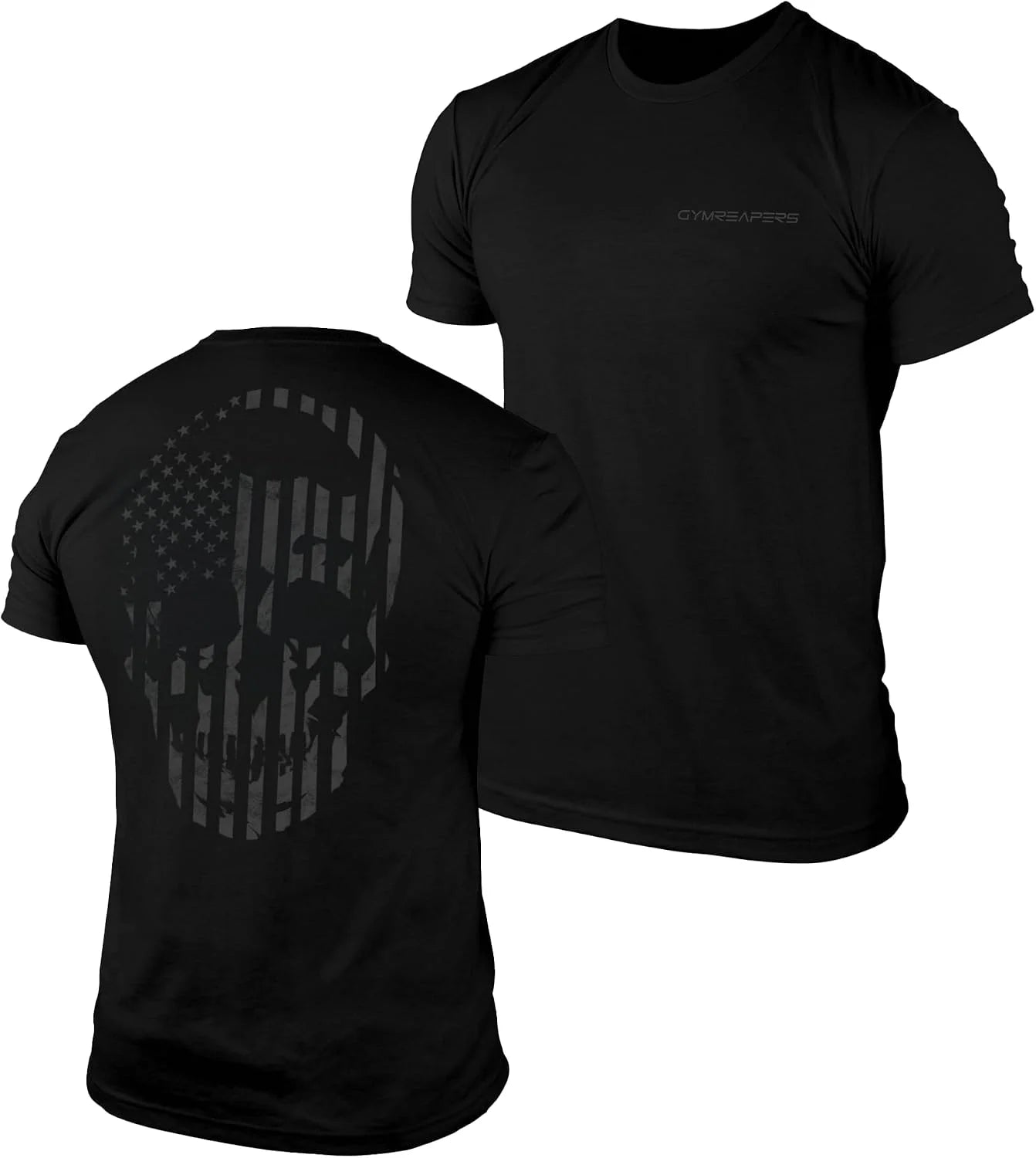 Gymreapers American Reaper Moisture Wicking T-Shirts for Men - Workout Gym Shirts - Running Athletic Tees & Dry Fit Tshirt