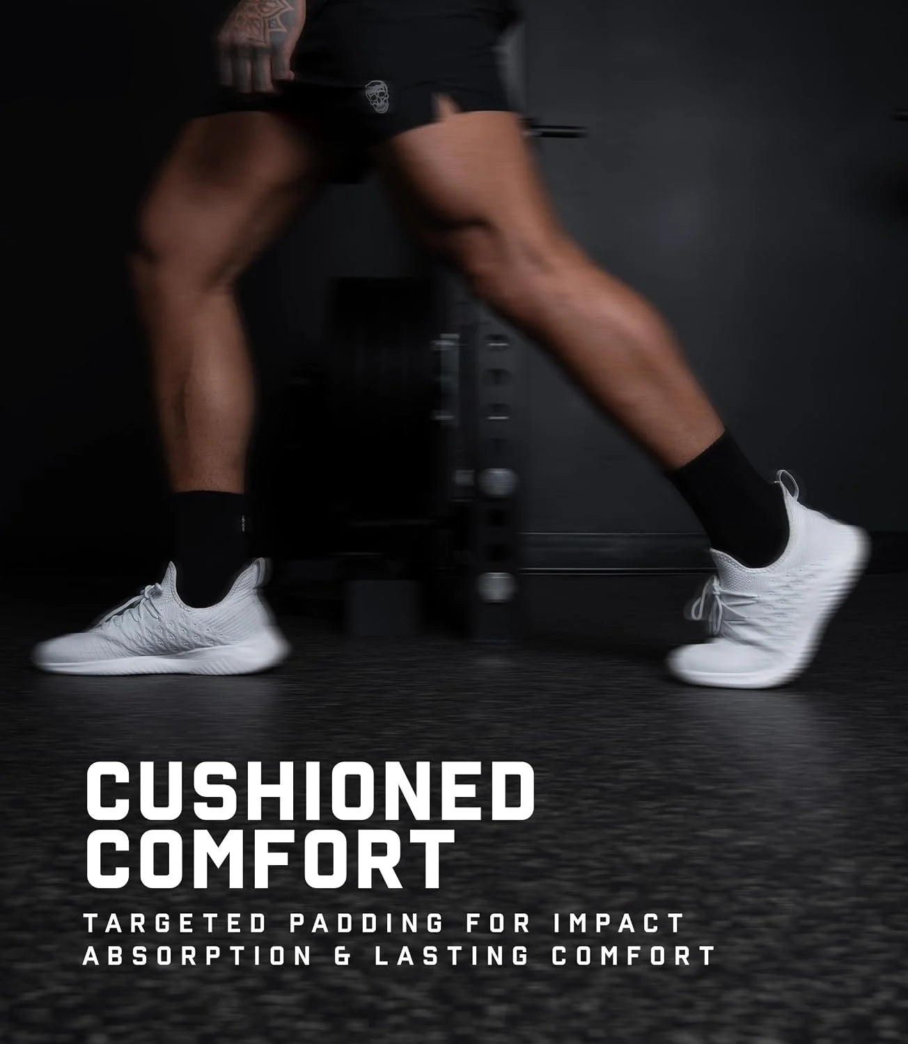 Gymreapers Quarter Socks for Men & Women (6-Pack) Moisture-Wicking Cotton Athletic Socks, Breathable Low Cut Supportive Fit