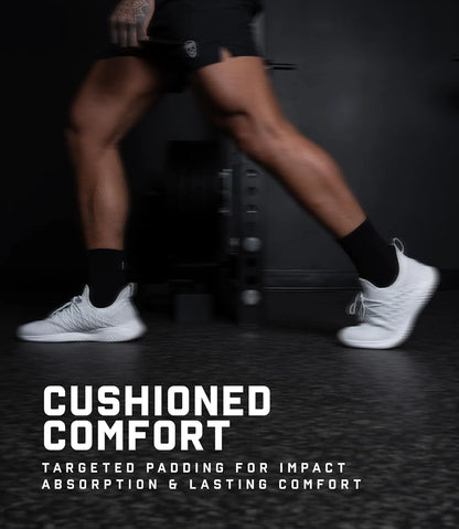 Gymreapers Quarter Socks for Men & Women (6-Pack) Moisture-Wicking Cotton Athletic Socks, Breathable Low Cut Supportive Fit