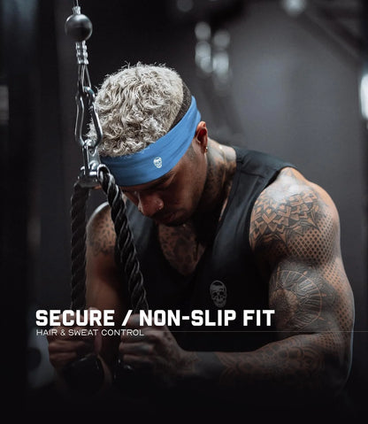 Gymreapers Workout Headbands for Men & Women-Comfortable Sweat Absorbing Band to Keep Hair Back During Running Sports Gym Cycling and Outdoor Activities