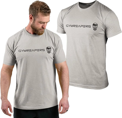 Gymreapers Moisture Wicking Short Sleeve T-Shirt for Men - Crew Neck Workout Shirts - Casual Gym Cotton Everyday Tee