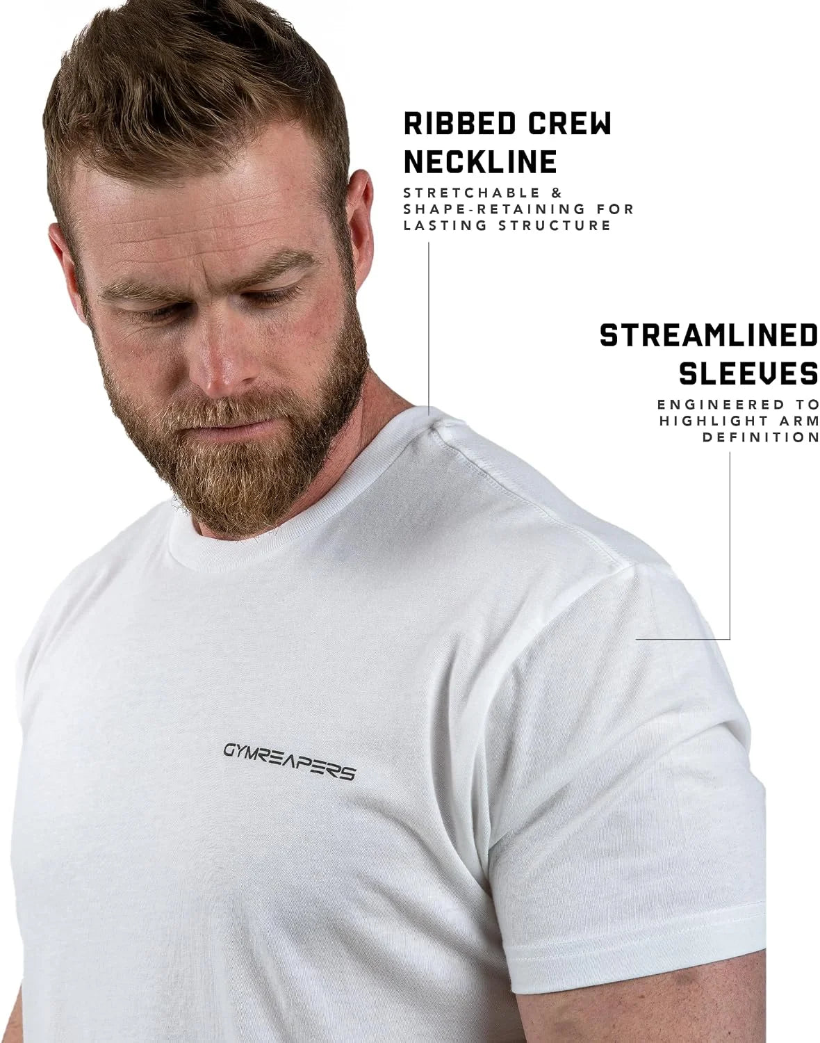 Gymreapers American Reaper Moisture Wicking T-Shirts for Men - Workout Gym Shirts - Running Athletic Tees & Dry Fit Tshirt