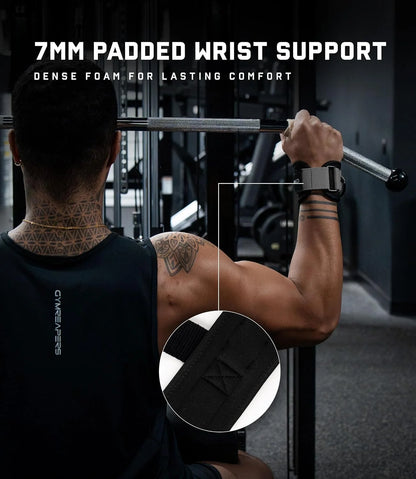 Gymreapers GripLink Lifting Straps – Heavy Duty D-Ring Weight Lifting Wrist Straps with Anti-Slip Silicone Grip Beads, Adjustable Support for Deadlifts, Powerlifting, Cable Machines & Gym Training