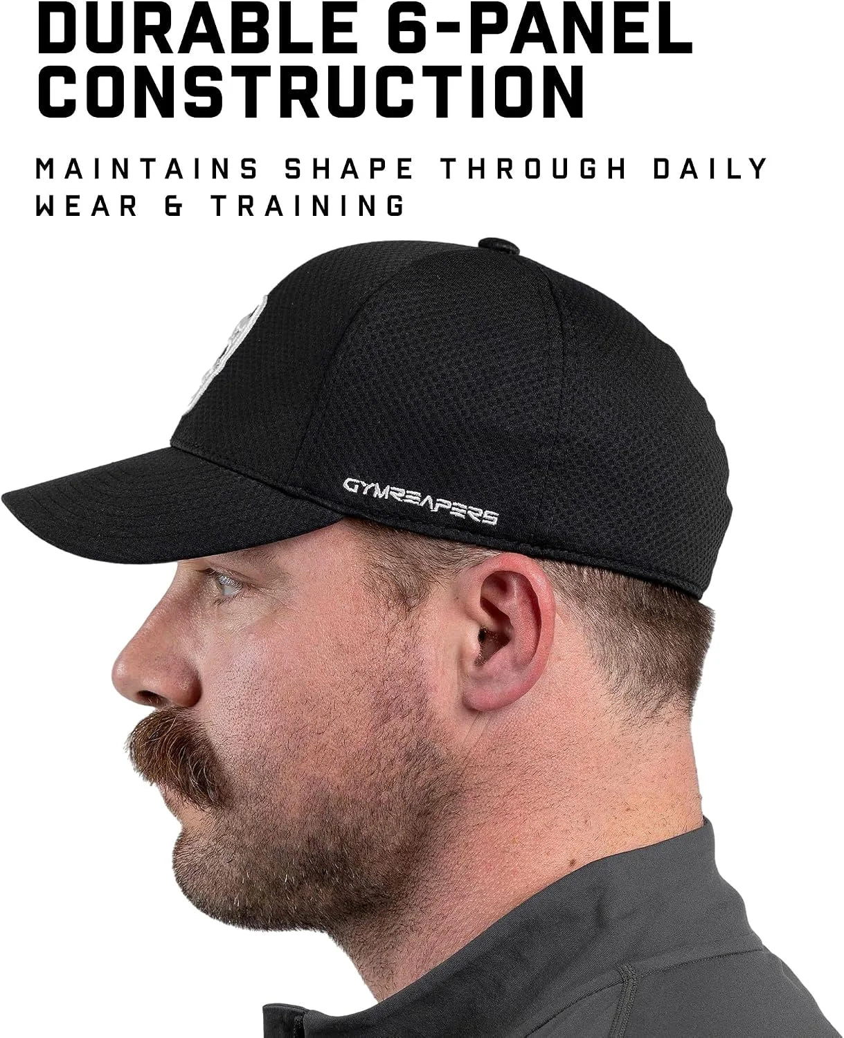 Gymreapers Baseball Hats and Caps for Men| Fitted Hats for Running, Workout, Gym & Outdoor Sports| Moisture Wicking Adapt Cap