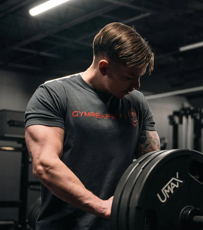 Gymreapers Moisture Wicking Short Sleeve T-Shirt for Men - Crew Neck Workout Shirts - Casual Gym Cotton Everyday Tee
