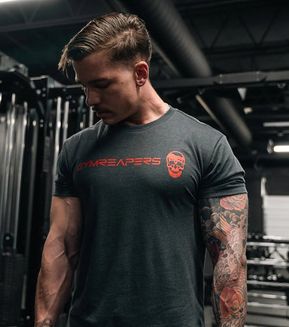 Gymreapers Moisture Wicking Short Sleeve T-Shirt for Men - Crew Neck Workout Shirts - Casual Gym Cotton Everyday Tee