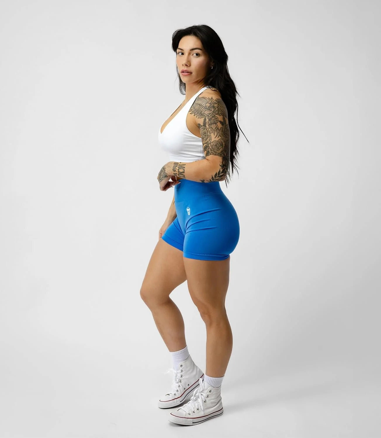 Gymreapers Infinity Seamless Workout Shorts High Waist Biker Shorts for Women Athletic Gym Running Pilates Yoga Sport Short