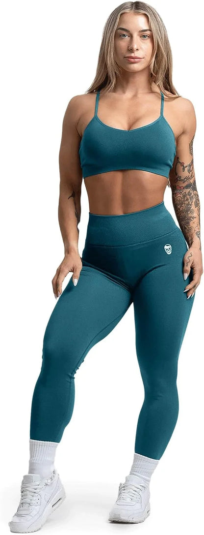 Gymreapers Seamless Sports Bra for Women - Wireless Compression Padded Supportive Bras for Gym, Yoga, & Fitness