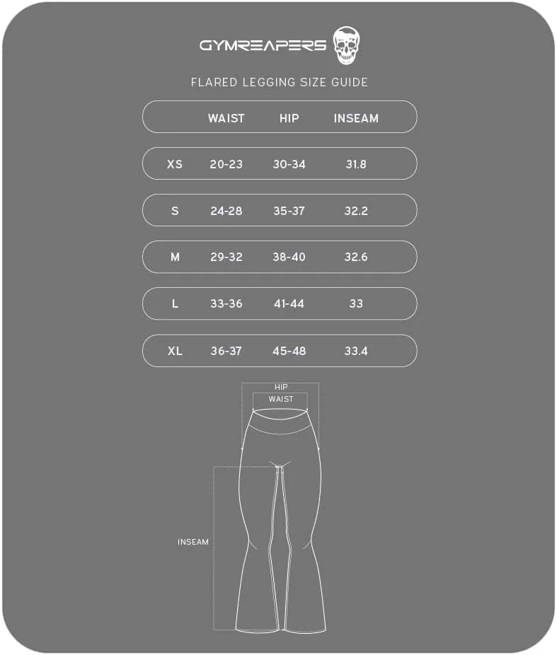 Gymreapers High Waisted Flare Leggings for Women Stretchy Workout Bootcut Gym Leggings - Tummy Control Wide Leg Yoga Pants
