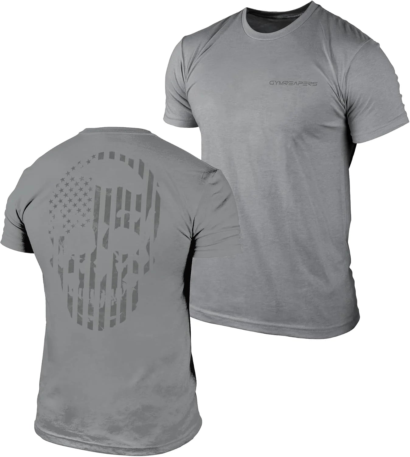 Gymreapers American Reaper Moisture Wicking T-Shirts for Men - Workout Gym Shirts - Running Athletic Tees & Dry Fit Tshirt
