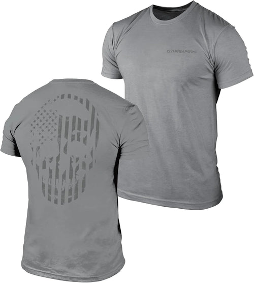 Gymreapers American Reaper Moisture Wicking T-Shirts for Men - Workout Gym Shirts - Running Athletic Tees & Dry Fit Tshirt