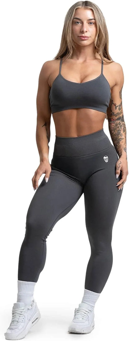Gymreapers Seamless Sports Bra for Women - Wireless Compression Padded Supportive Bras for Gym, Yoga, & Fitness
