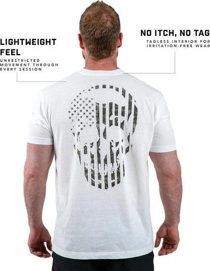 Gymreapers American Reaper Moisture Wicking T-Shirts for Men - Workout Gym Shirts - Running Athletic Tees & Dry Fit Tshirt
