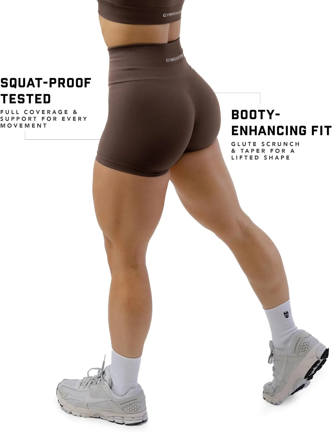 Gymreapers Athletic Shorts for Women - Seamless Butt Lifting Tummy Control Running Shorts for Yoga, Biker, Gym Workout Squat