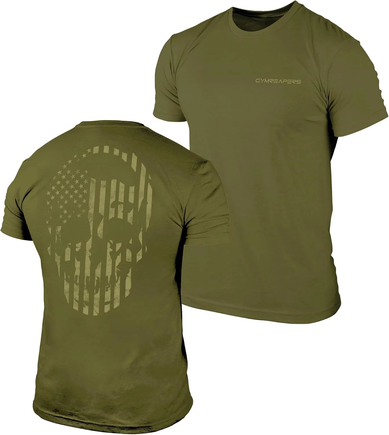 Gymreapers American Reaper Moisture Wicking T-Shirts for Men - Workout Gym Shirts - Running Athletic Tees & Dry Fit Tshirt