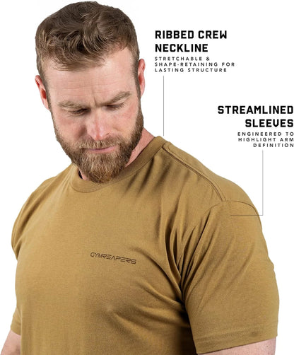 Gymreapers American Reaper Moisture Wicking T-Shirts for Men - Workout Gym Shirts - Running Athletic Tees & Dry Fit Tshirt