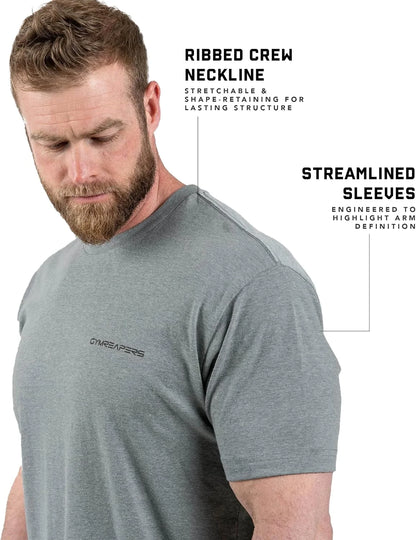 Gymreapers American Reaper Moisture Wicking T-Shirts for Men - Workout Gym Shirts - Running Athletic Tees & Dry Fit Tshirt