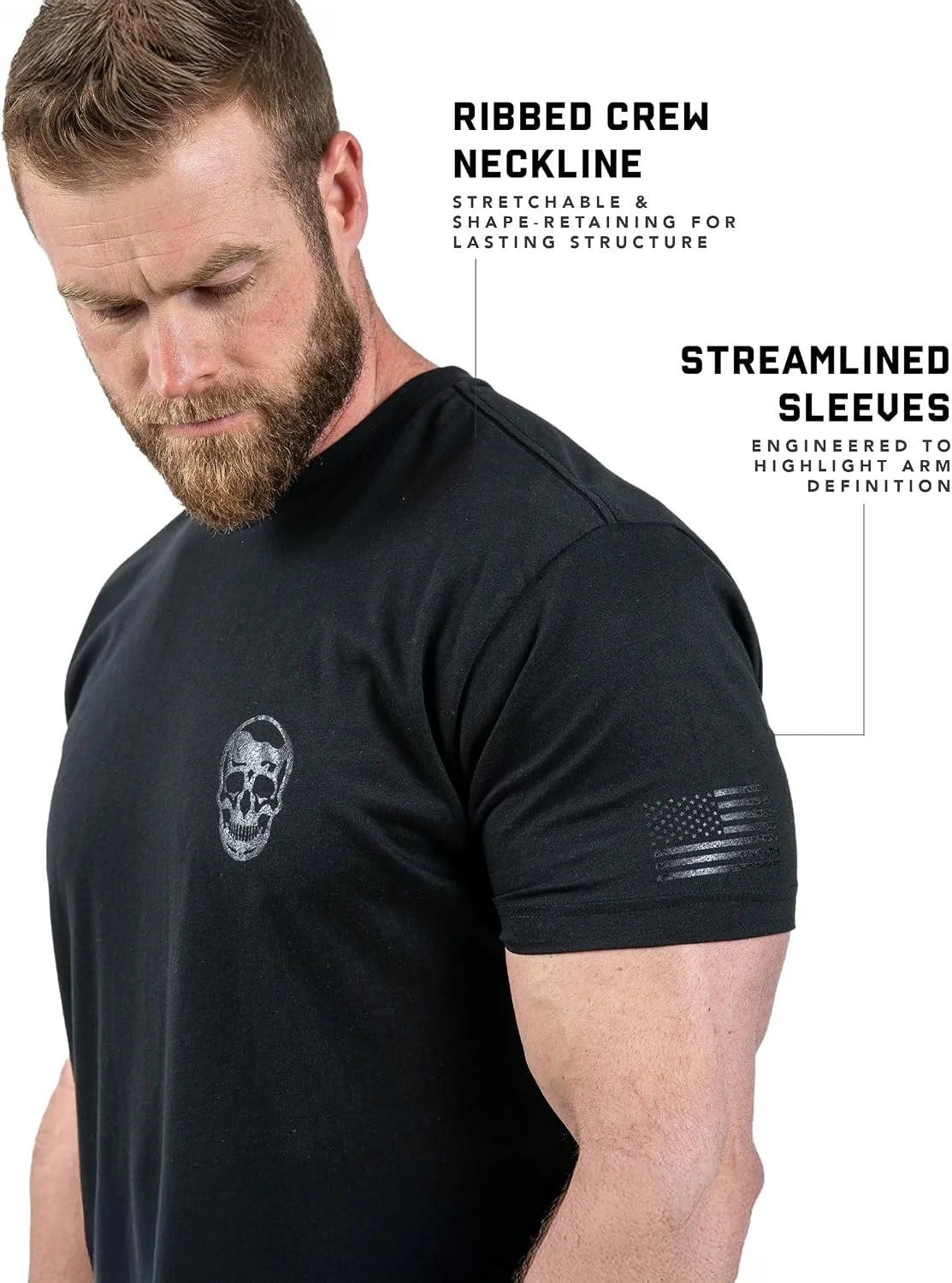 Gymreapers Valor Moisture Wicking T-Shirts for Men - Short Sleeve Workout Gym Shirts - Running Athletic Tees & Dry Fit Tshirt