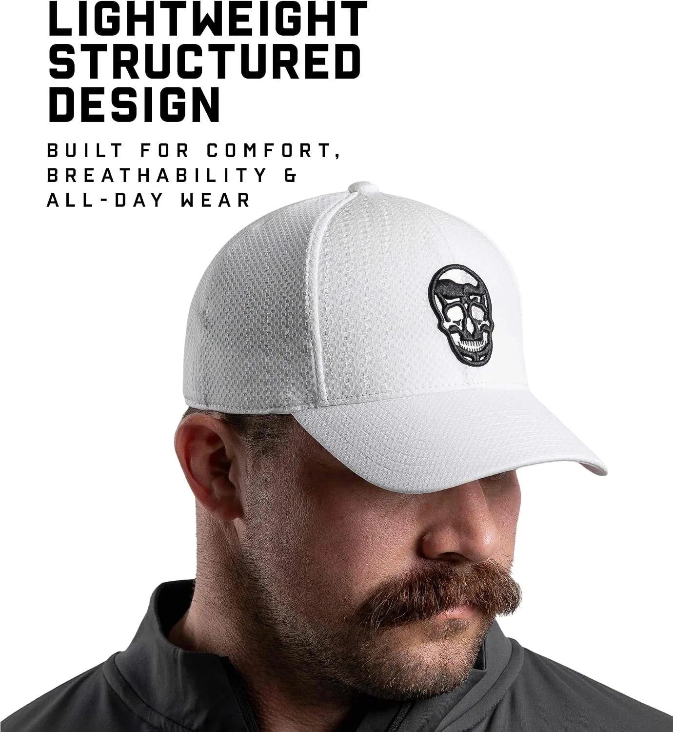 Gymreapers Baseball Hats and Caps for Men| Fitted Hats for Running, Workout, Gym & Outdoor Sports| Moisture Wicking Adapt Cap
