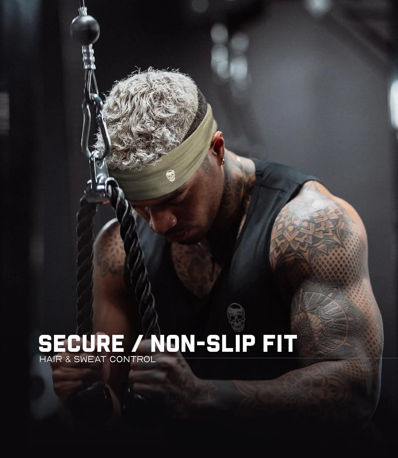 Gymreapers Workout Headbands for Men & Women-Comfortable Sweat Absorbing Band to Keep Hair Back During Running Sports Gym Cycling and Outdoor Activities