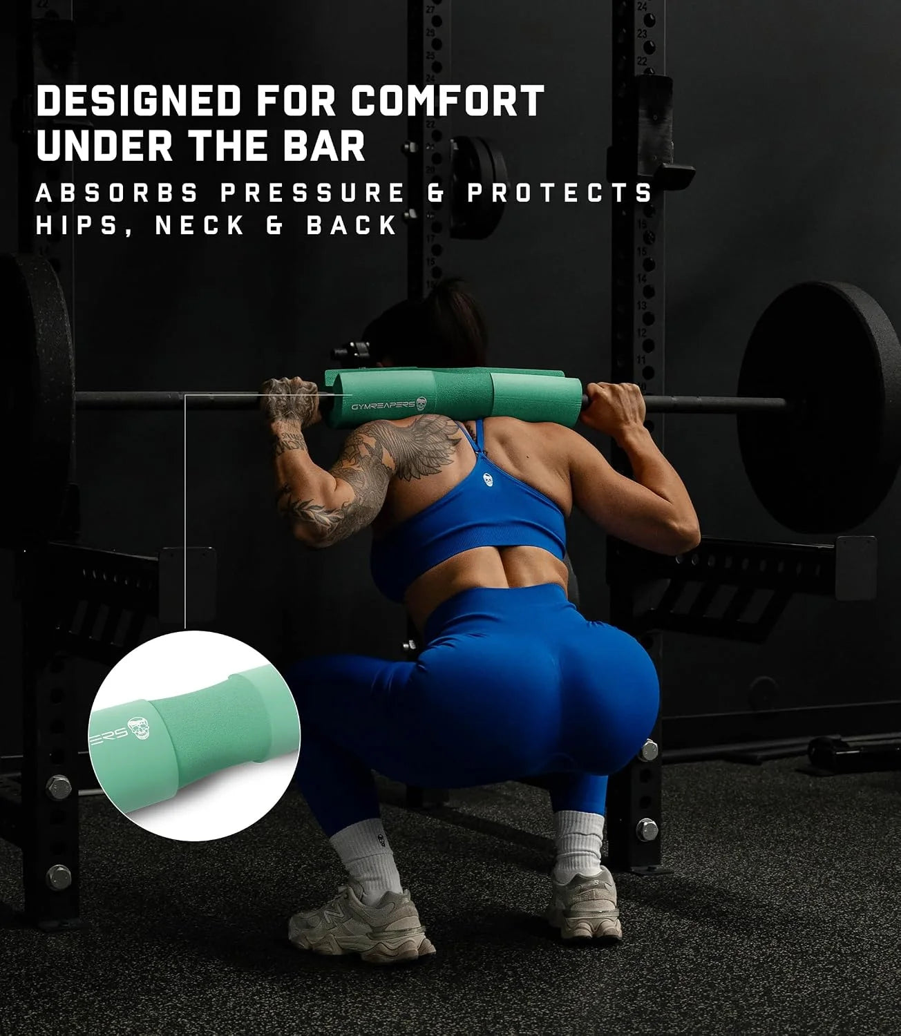 Gymreapers Barbell Squat Pad - Protective Bridge Pad For Hip Thrust, Squats, Lunges - Hip Support, Neck Protection For Bar