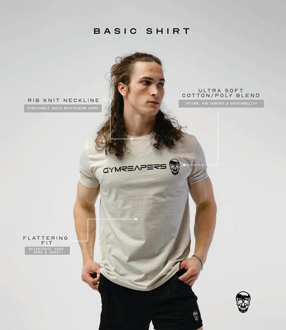 Gymreapers Moisture Wicking Short Sleeve T-Shirt for Men - Crew Neck Workout Shirts - Casual Gym Cotton Everyday Tee