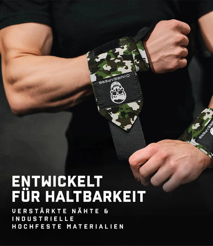Gymreapers Weightlifting Wrist Wraps (IPF Approved) Professional Quality Wrist Support with Heavy Duty Thumb Loop - Best Wrap for Powerlifting Competition, Strength Training, Bodybuilding